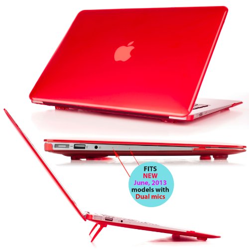 mCover Case Compatible for 2010~2019 13.3" Apple MacBook Air A1369 A1466 (Without Retina Display) Laptop Computer ONLY (NOT Fitting Other MacBook Models) - Red - color: Red