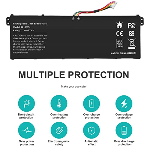 ASUNCELL AP16M5J Laptop Battery for Acer Aspire A114-31 A314-31 A315-21 A315-51 A515-51 ES1-523-24CW ES1-523-20DG 2ICP4/80/104 - color: AP16M5J