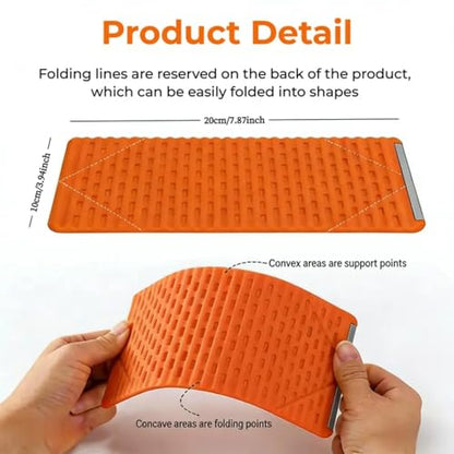 Flexible Silicone Aluminum Phone Stand, Bendable Rollable Foldable Design Wrap Around Mount Holder for Laptop, Desk, Bed and Travel, Creative Shape-Shifting Lazy Bracket (Orange&Black) - color: Orange&Black