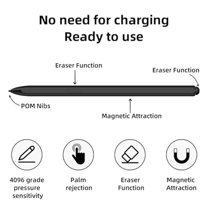 HAOZEE EMR Stylus Compatible with Remarkable 2 Pen with Eraser | 4096 Pressure Level Sensitivity, Palm Recognition, Digital Pen Marker Plus Compatible Kindle Scribe Tablet Pen