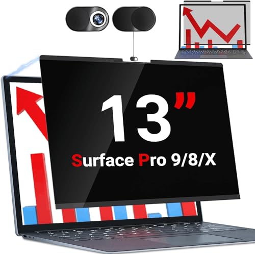 ZOEGAA Surface Pro Privacy Screen, Anti Blue Light Sliding Camera Cover, Compatible with Surface Pro 10/9/8/X - size: Surface Pro 9/8 13 inch