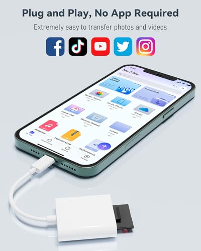 USB-C SD Card Reader, Dual Slot SD/MicroSD Adapter for iPhone 17/16/15 | Compatible with iPad & Laptop • Trail Camera Viewer • Plug & Play • Supports SD/MicroSD Cards • Photo & Video Transfer