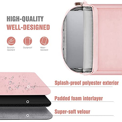 TiMOVO 9-11" Tablet Sleeve Bag Carrying Case with Strap, Pink | Fits iPad A16 11", Pad Air 11/5th & 4th 10.9", 10th Gen/10.2", Galaxy Tab A11 Plus, Multi-Pocket, Handle, Padded Protection - color: A-Pink, size: 9-11