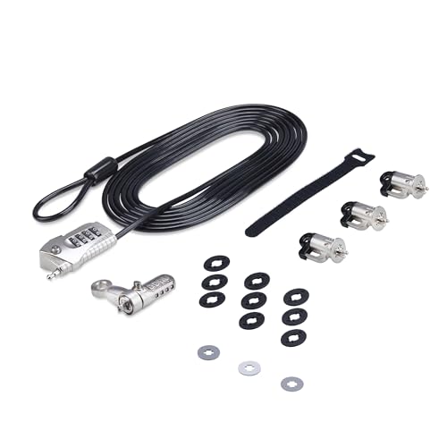 StarTech Laptop/Desktop & Peripheral Lock Kit, 10ft (3m) Steel Cable, TAA | K-Slot, Theft-Deterring Security Lock, 3x Devices, 3M4-DESK-LOCKING-KIT - style: Peripherals Locking Kit