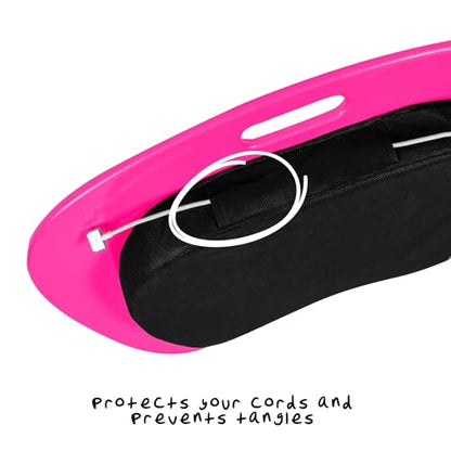 Honey-Can-Do TBL-06322 Portable Laptop Lap Desk with Handle, Hot Pink, 23 L x 16 W x 2.5 H