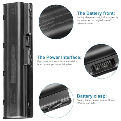 Futurebatt New Spare Battery fit HP 593553-001 593554-001 636631-001 593550-001 593562-001 586007-851 HSTNN-Q62C HSTNN-CBOW HSTNN-IB0N HSTNN-IB0X MU06 MU09 Pavilion G7 G6 G4 - size: Cq42 8.9 3.2 1.4 in
