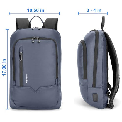 Boardingblue Business Smart Backpack Waterproof fit 15.6 Inch Laptop Backpack with USB Charging Port,Travel Durable Backpack (Gray) - color: Gray