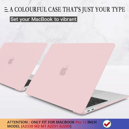 CISSOOK Baby Pink Case for MacBook Pro 13 inch 2025-2016 | 4in1 Set Plastic Hard Shell Case + Keyboard Cover Compatible with MacBook Pro 13" M2 M1 Model A2338 A2251 A2289 Pink - color: Baby Pink