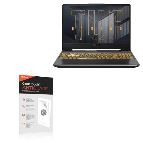 BoxWave Screen Protector Compatible with ASUS TUF Gaming F15 (15.6 in) - ClearTouch Anti-Glare (2-Pack), Anti-Fingerprint Matte Film Skin