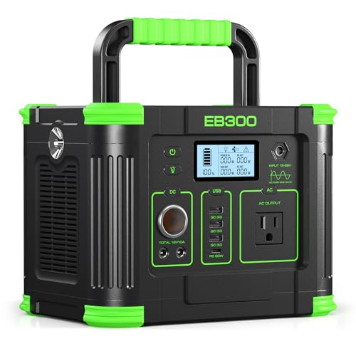 Portable Power Station 330W, 288.6Wh Solar Generator for Outdoor Home | With 60W USB-C PD Output, 120V Pure Sine Wave AC Outlet, 5W Wireless Charging, 330W Backup Lithium Battery Camping Travel - color: Grey