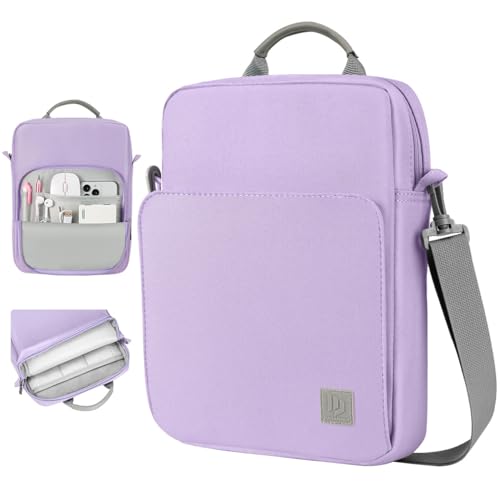 Dadanism 13 Inch Tablet Sleeve Shoulder Bag with Handle, Grey Purple | Fits iPad Pro 13" M5 2025, iPad Air 13" M4 2026, iPad Pro 12.9", Galaxy Tab S10+ Plus 12.4", Remarkable Paper Pro 11.8" - color: Grey Purple, size: 13 Inch