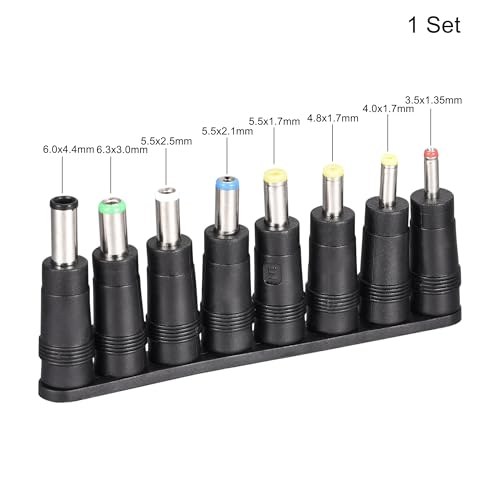 uxcell DC Power Adapter Kit 8pcs 5.5 x 2.1mm Jack Converter Barrel Connector Set