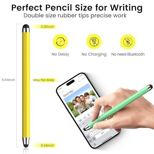 Stylus Pen for Touchscreen 10 Pack, 2 in 1 Universal Stylus High Precision Sensitivity, Stylus Pen for ipad, iPhone, Android, Galaxy Microsoft,Chromebook Tablet All Capacitive Touch Screens - color: Multi Colors-10pack