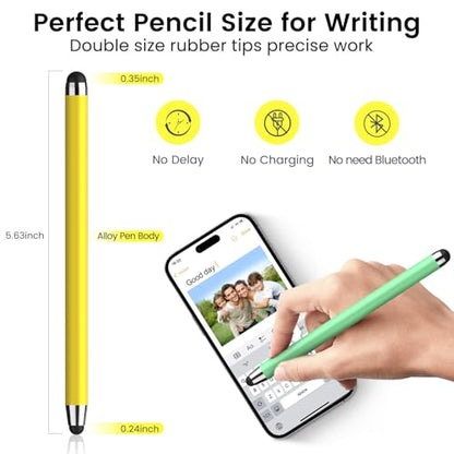 Stylus Pen for Touchscreen 10 Pack, 2 in 1 Universal Stylus High Precision Sensitivity, Stylus Pen for ipad, iPhone, Android, Galaxy Microsoft,Chromebook Tablet All Capacitive Touch Screens - color: Multi Colors-10pack