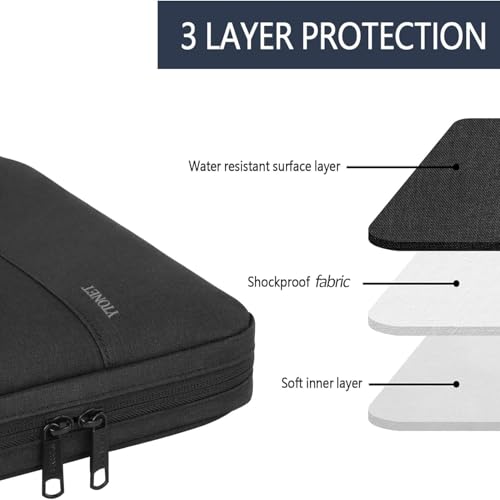 Ytonet 14 Inch Laptop Sleeve Case, Slim TSA Laptop Cover with Handle | Compatible with 14" MacBook Air MacBook Pro HP Dell Lenovo Chromebook Notebooks, Business Computer Carrying Case, Black - color: Black, size: 14 in