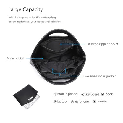Official Document Computer Bag Stylishly Sleek with Multiple Compartments and Easy to Carry Design - color: Black/Pu