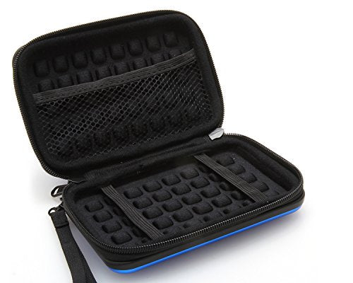 Anti-Shock Silver Aluminium Carry Travel Protective Storage Case Bag for 2.5" Inch Portable External Hard Drive HDD USB 2.0/3.0 (Blue) - color: Blue