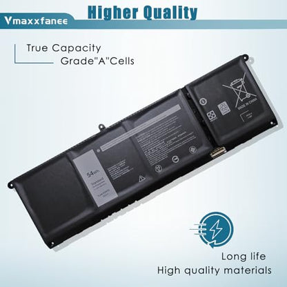 54Wh V6W33 Laptop Battery Replacement for Dell Inspiron 3510 3511 3515 5310 5410 5418 5510 5515 5630 5635 5518 5625 Latitude 3420 3520 3320 3330 Vostro 3515 3525 5620 5625 G91J0 TN70C - size: 10.7*3.22*0.22inch V6W33