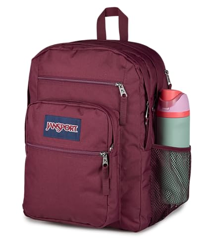 JanSport Laptop Backpack - Computer Bag with 2 Compartments, Ergonomic Shoulder Straps, 15” Laptop Sleeve, Haul Handle - Cherry Lacquer - color: Cherry Lacquer