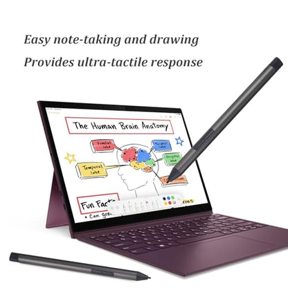 Digital Pen 2 Compatible for Lenovo Digital Pen 2,Compatible with Lenovo IdeaPad Flex 5/7 Series,Yoga 6/7/9 Series,Yoga Book 9/7i/2i,13w/300w Yoga,ThinkBook 13x G2 IAP-21AT Pen(Gray)