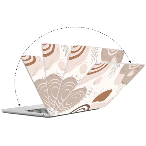 G JGOO Compatible with MacBook Air 13 inch Case 2026 2025-2022 M5 A3449 M4 A3240 M3 A3113 M2 A2681, Plastic Hard Shell for MacBook Air 13.6 inch Case +Keyboard Cover+Screen Protector, Brown Leaf - color: Brown Leaf