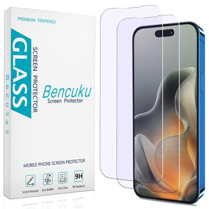 2 Pack Anti Blue Light Screen Protector for iPhone 15 Pro Max/iPhone 15 Plus Eye Protection Tempered Glass Film, Easy to Install, Bubble Free - size: iPhone 15 Pro Max/15 Plus 6.7-inch