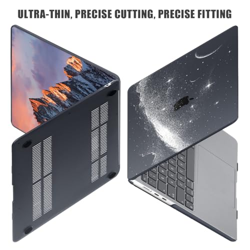 for MacBook Air 15 inch Case 2026-2023 Release M5 A3448 M4 A3241 M3 A3114 M2 A2941 Liquid Retina Display, Hard Shell Case with Keyboard Cover+Screen Film+Trackpad Film, Starry Sky - color: Starry Sky