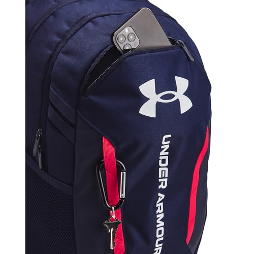 Under Armour Unisex-Adult Hustle 6.0 Backpack, (412) Midnight Navy/Midnight Navy/White, One Size Fits Most - color: (412) Midnight Navy / Midnight Navy / White, size: One Size