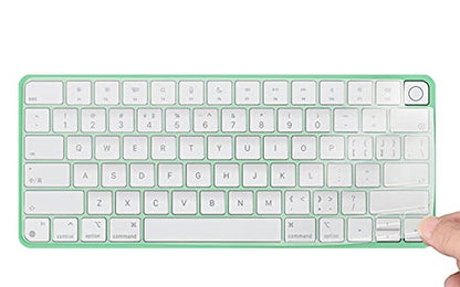 Keyboard Cover Skin for 2024 2023 2021 Apple iMac 24 inch Magic Keyboard M4 M3 Chip, iMac 24 inch/Mac mini Accessories, Apple Magic Keyboard MK293LL/A A2449 & MK2A3LL/A A2450 Protector-Transparent - size: Magic Keyboard w/o Numeric Keypad