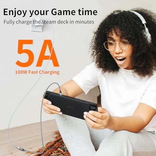 JXMOX USB C Extension Cable (3.3Ft/1m/10Gbps), USB 3.2 Type C 3.1 Male to Female Extension 100W/5A Charging & Sync for USBC Hub/PSVR2/iPhone 15 16 17 pro max/MacBook Air M2 Pro/iPad/Mag Safe Charger