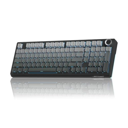 SOLAKAKA KI99 Pro 96% Wireless Mechanical Keyboard, RGB Gaming Keyboard, Hot-Swappable Pre-Lubed Switches, Gasket Structure Creamy Keyboards (Gradient-Black, Non-Silent Version) - color: Gradient-black, size: Non-Silent Version