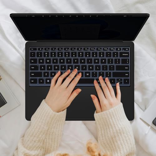 Keyboard Cover for 2026-2024 Microsoft Surface Laptop 7/8 13.8 & 15 inch, Surface Laptop Accessories Ultra Thin Keyboard Protective Skin -Black - color: Black