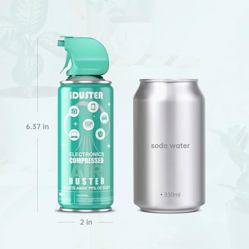 Compressed Canned Air Duster for Computer - iDuster Disposable Electronic Keyboard Cleaner for Cleaning Duster, 2PCS(3.5oz) - size: 3.5oz 2PCS