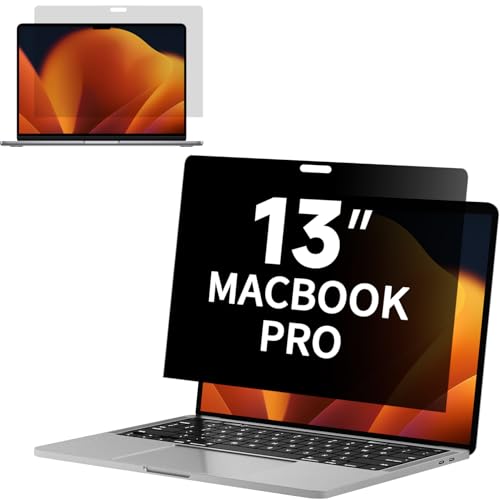 Privacy Screen for MacBook Pro 13 Inch (2016, 2017, 2018, 2019, 2020, 2021, 2022, M1, M2)), Reduce Eye Strain Anti Glare Blue Light Laptop Privacy Screen Shield, Anti Scratch Protector for Mac 13In - size: MacBook Pro 13 Inch(2016-2022)