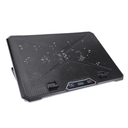GOWENIC Laptop Cooling Pad, 8 Level Height Gaming Laptop Cooler with RGB Lights, 2 USB Ports Fan Stand for 12-19 Inch, Notebook Cooler with Ergonomic Design (14 Fans)