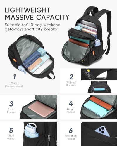Airlines Personal Item Bag 17x10x9 Travel Backpack Carry On Flight Approved Lightweight Causal Bookbag for College (Gery) - color: Grey
