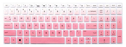 Keyboard Skin Compatible for HP Laptop 15.6 inch Spectre x360 15-CH011DX, 2018 Flagship HP 15-ay191ms, HP Envy X360 2-in-1 15M, HP 15-CB 15-CC/CD 15-BW/BS, 17.3" HP Envy 17-BS/BW Series -Ombre Pink - color: Ombre Pink