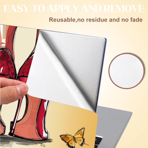 SUPERDANT Laptop Skin Sticker Red High Heels Laptop Decals Personalized Universal Notebook Computer Wrap Vinyl Skin Stickers Cover Art Decal Removable 12-15.6 Inch Scratch-Resistant Gifts Yellow - color: Red+Yellow