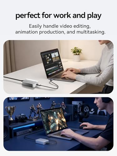 ACASIS USB4 to 10Gb Ethernet Adapter Aluminum Housing | USB-C to 10gb Ethernet Adapter Compatible Thunderbolt 3/4/5 Ethernet Adapter for Video Editing / Windows (Driver Required)