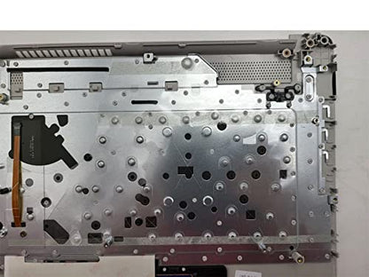 Replacement Laptop Upper Case Palmrest Backlit ODD Keyboard Touchpad Assembly Part for HP HP 17 by 17 CA L92787-001 Silver