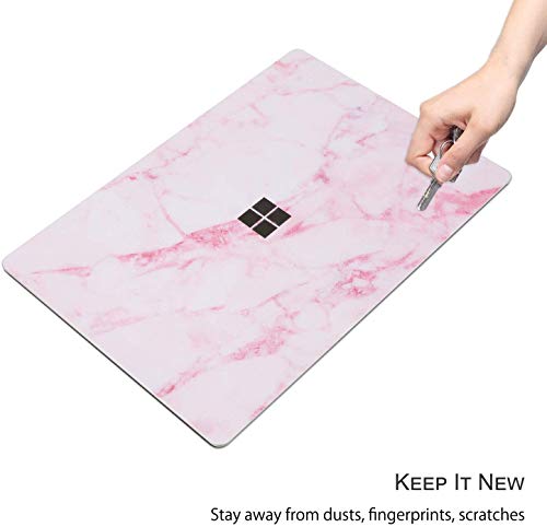 Cover Skin Decal Sticker for 2023 Microsoft Surface Laptop Go 3/2/1 12.4", Easy Apply, Anti-Scratch, Residue Free Vinyl Skin [Pink Marble] - color: Pink Marble, size: Surface Laptop Go 3/2/1