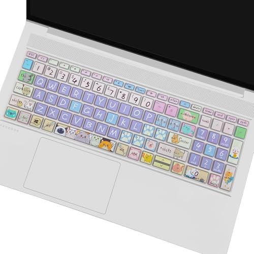 Silicone Keyboard Cover for 15.6" HP ProBook 450/455/650 G8 G9 G10, HP Zbook Power G8 G9,Cute Cat - color: Cute Cat