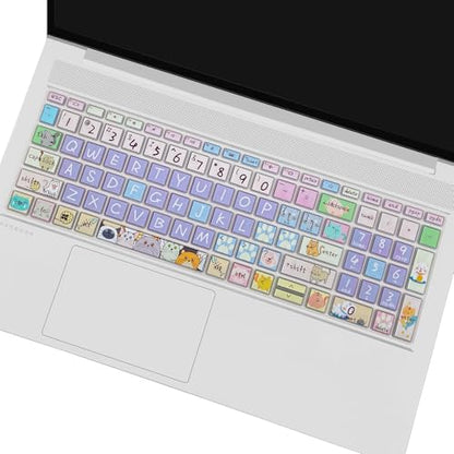 Silicone Keyboard Cover for 15.6" HP ProBook 450/455/650 G8 G9 G10, HP Zbook Power G8 G9,Cute Cat - color: Cute Cat