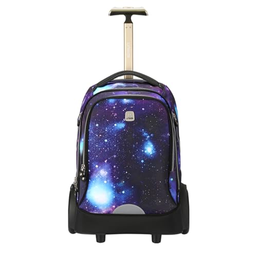 Rolling Laptop Bag for 15.6 Inch Laptop, Roller Bag,Backpack with Wheels,20 Inch Wheeled Computer Bag, T5- Galaxy - color: T5- Galaxy