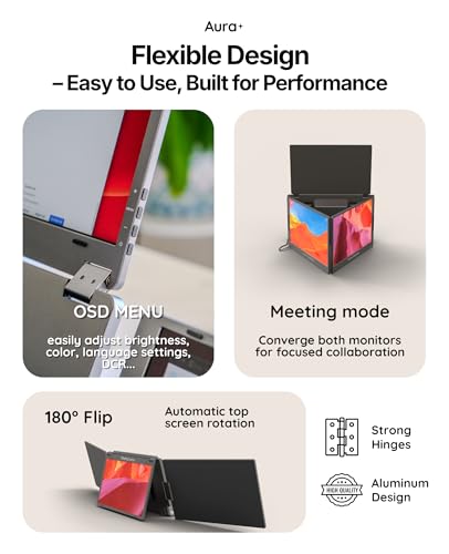 | Triple Boost Pro 15.6" | Portable Monitor Extender | Full Aluminum | Quad Screens | 3x 15.6 FHD 1080P HDR IPS | USB-C & USB-A | Compatible Laptops 11"-18" Windows MacOS - size: 3x 15.6" Full HD
