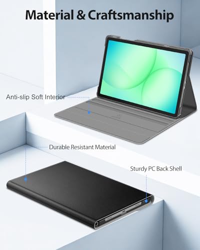 FINTIE Keyboard Case for Samsung Galaxy Tab A11 Plus/A9 Plus 11'', Black | 3 Viewing Angles, Detachable Bluetooth Keyboard, Rechargeable Battery, Dual Protection, Work Study Travel Use - color: Black
