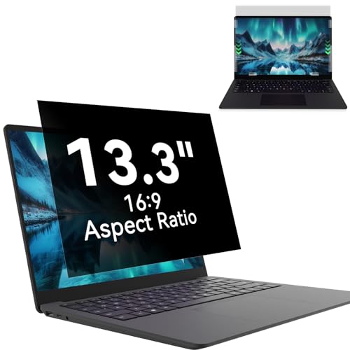 Laptop Privacy Screen 13.3 Inch, Laptop Screen Privacy Shield 16:9 Aspect Ratio Anti-Glare Blue Light Computer Monitor Protector,Removable 13in Filter for Lenovo HP Acer Asus Thinkpad Envy Xps - size: Non-Magnetic 13.3" 16:9 Aspect