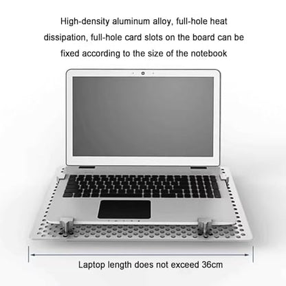 Laptop Wall Mount, Ergonomic Laptop Extended Arm, Full Motion Adjustments Notebook Bracket, Aluminum Alloy Vented Cooling Tray, Holds 8kg, Fits 10 to 15.6 Inch Screen