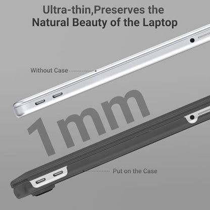 MOSISO Compatible with MacBook Neo Case 13 inch 2026 A3404 A18 Pro Chip | Ultra-Thin Surpass Natural Beauty Seamlessly Closes Protective Hard Shell Case Cover, Crystal Black - color: Crystal Black