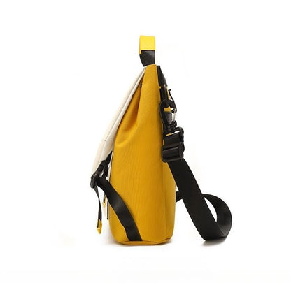 Multifunctional laptop bag, 13.3-16 inch waterproof laptop bag, casual crossbody shoulder handbag for men and women - color: Turmeric Milk White